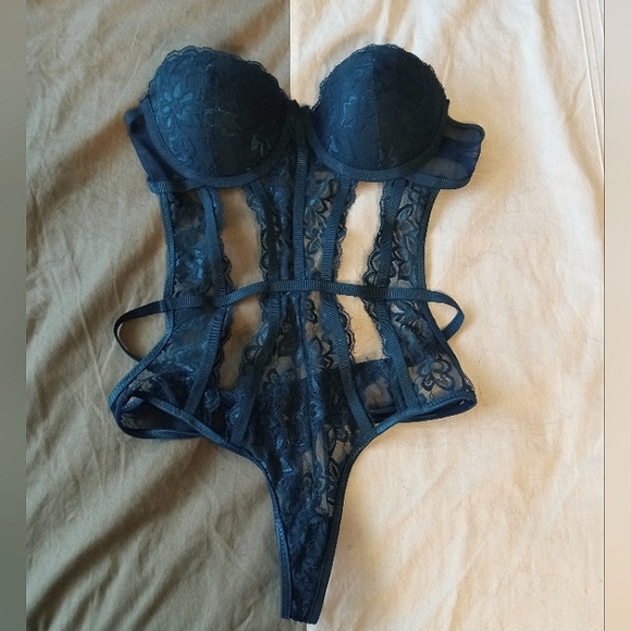 BODYRAGE BNW/O TAGS SEXY TEAL sz SMALL TEDDY - Picture 1 of 2